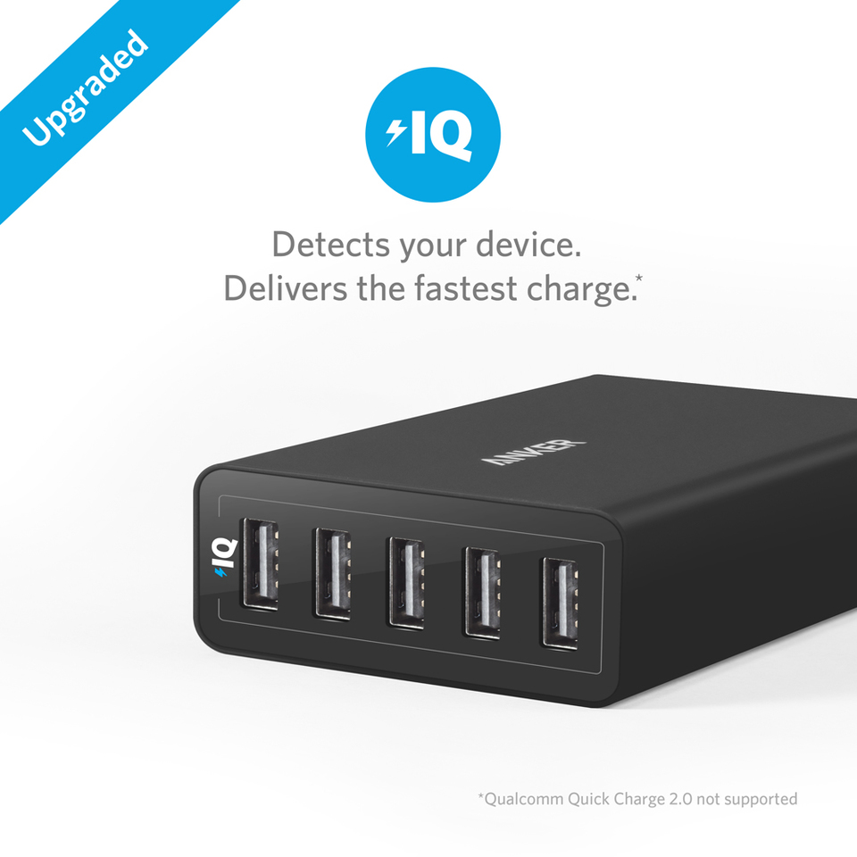 PowerPort 5 Port 40W 5-Port USB Charger 